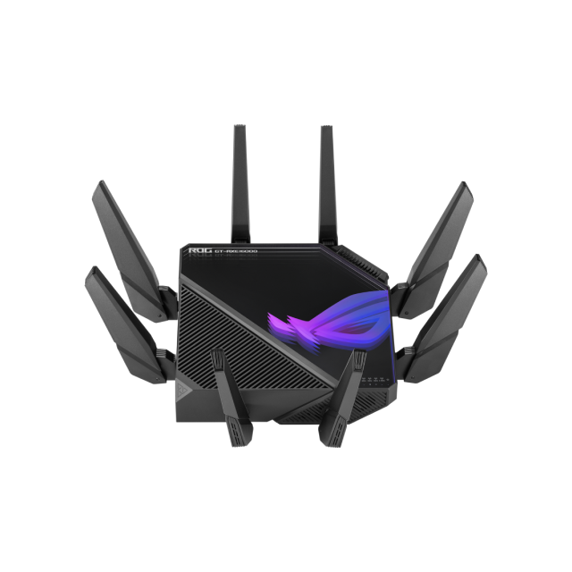 Router Gamer ASUS ROG Rapture GT-AXE16000 | Wi-Fi 6 / 6E | Quad-Band 2.4 GHz / 5 GHz-1 / 5 GHz-2 / 6 GHz | AiMesh | Controles Parentales | Negro | GT-AXE16000