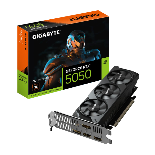 Tarjeta de Video GIGABYTE GeForce RTX 5050 OC Low Profile 8G | 8GB GDDR6 | PCI Express 5.0 | 128 Bits | GV-N5050OC-8GL