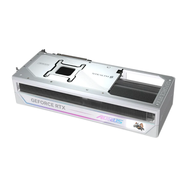 Tarjeta de Video GIGABYTE AORUS NVIDIA GeForce RTX 5090 STEALTH ICE | 32GB GDDR7 | PCIe 5.0 | 512 bits | 2655 MHz (OC) | 1 x HDMI / 3 x DisplayPort | RGB | Blanco | GV-N5090AORUSST ICE-32GD