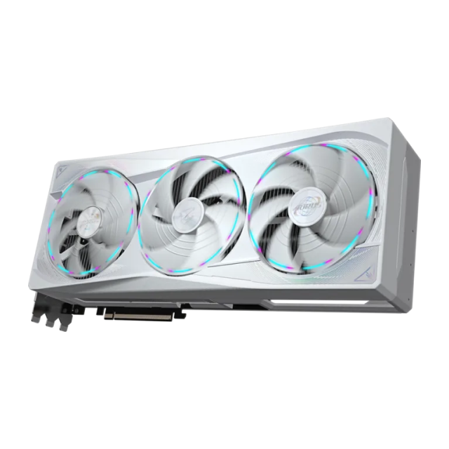 Tarjeta de Video GIGABYTE AORUS NVIDIA GeForce RTX 5090 STEALTH ICE | 32GB GDDR7 | PCIe 5.0 | 512 bits | 2655 MHz (OC) | 1 x HDMI / 3 x DisplayPort | RGB | Blanco | GV-N5090AORUSST ICE-32GD