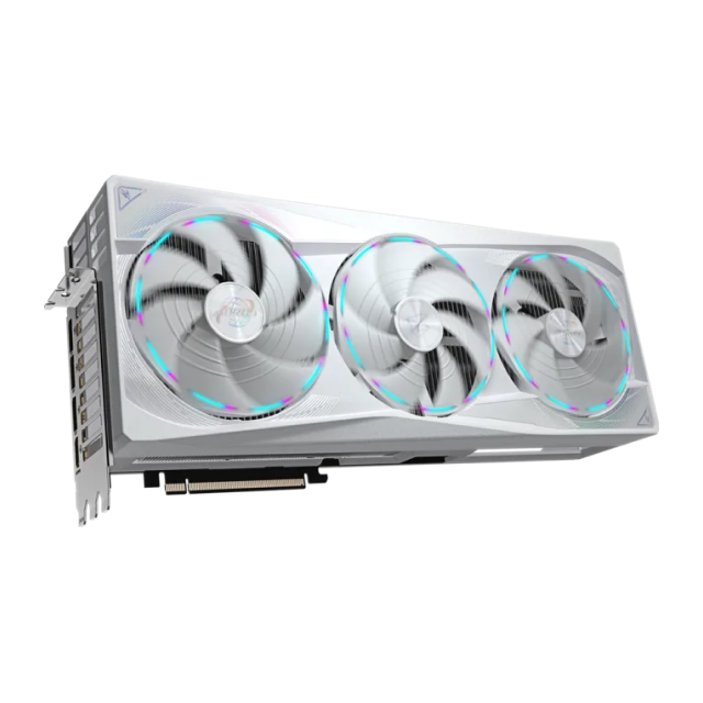 Tarjeta de Video GIGABYTE AORUS NVIDIA GeForce RTX 5090 STEALTH ICE | 32GB GDDR7 | PCIe 5.0 | 512 bits | 2655 MHz (OC) | 1 x HDMI / 3 x DisplayPort | RGB | Blanco | GV-N5090AORUSST ICE-32GD