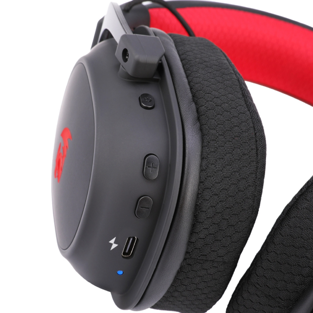 Audífonos Gamer Inalámbricos Redragon Zeus Pro | Micrófono Removible con Filtro Anti Pop | Drivers 53mm | Sonido 7.1 Virtual | 2.4GHz / Bluetooth 5.2 / USB-A | RGB | Negro | H510-PRO