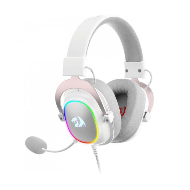 Diadema Alámbrica Redragon Zeus X | Micrófono Flexible Unidireccional | 7.1 Surround | Controlador de Audio | PC / PS4 / Switch | RGB | Blanco | H510W-RGB