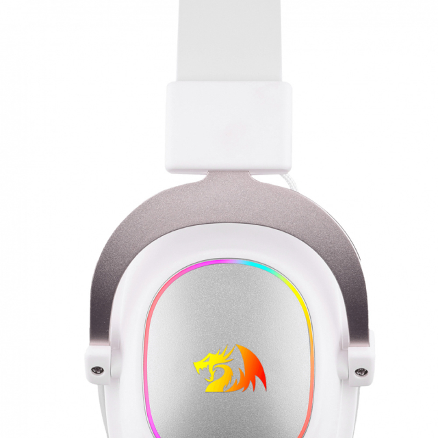 Diadema Alámbrica Redragon Zeus X | Micrófono Flexible Unidireccional | 7.1 Surround | Controlador de Audio | PC / PS4 / Switch | RGB | Blanco | H510W-RGB