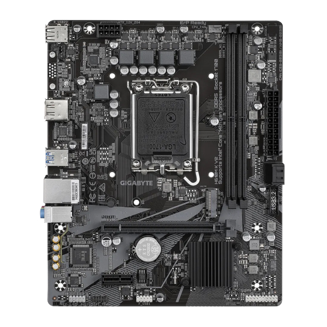 Tarjeta Madre GIGABYTE H610M K V2 | Micro ATX | Intel LGA1700 | Intel H610 | DDR5 (Hasta 128 GB) | DisplayPort / HDMI | Negro | H610M K V2