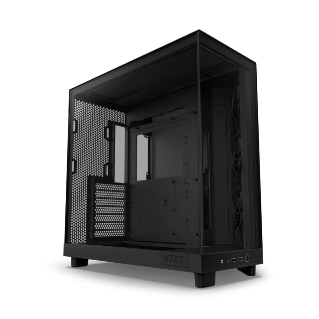 Gabinete NZXT H6 Flow | Negro | ATX | 3 ventiladores preinstalados | CC-H61FB-01