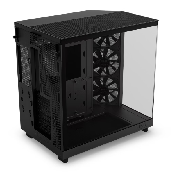 Gabinete NZXT H6 Flow | Negro | ATX | 3 ventiladores preinstalados | CC-H61FB-01