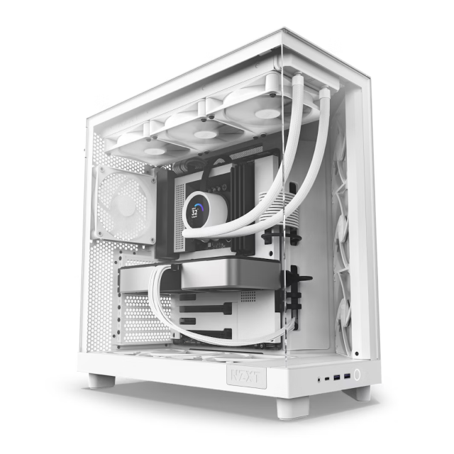 Gabinete NZXT H6 Flow Blanco | ATX | 3 ventiladores preinstalados | CC-H61FW-01