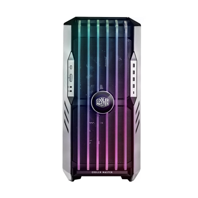 Gabinete Cooler Master HAF 700 EVO | Torre Completa | E-ATX / ATX / Micro-ATX / Mini-ITX | USB-A 3.2 / USB-C 3.2 | Ventiladores ARGB Preinstalados | Pantalla LCD IRIS Personalizable | Cristal Templado | Alto Airflow | Negro | H700E-IGNN-S00
