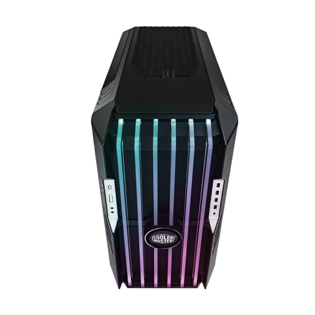 Gabinete Cooler Master HAF 700 EVO | Torre Completa | E-ATX / ATX / Micro-ATX / Mini-ITX | USB-A 3.2 / USB-C 3.2 | Ventiladores ARGB Preinstalados | Pantalla LCD IRIS Personalizable | Cristal Templado | Alto Airflow | Negro | H700E-IGNN-S00