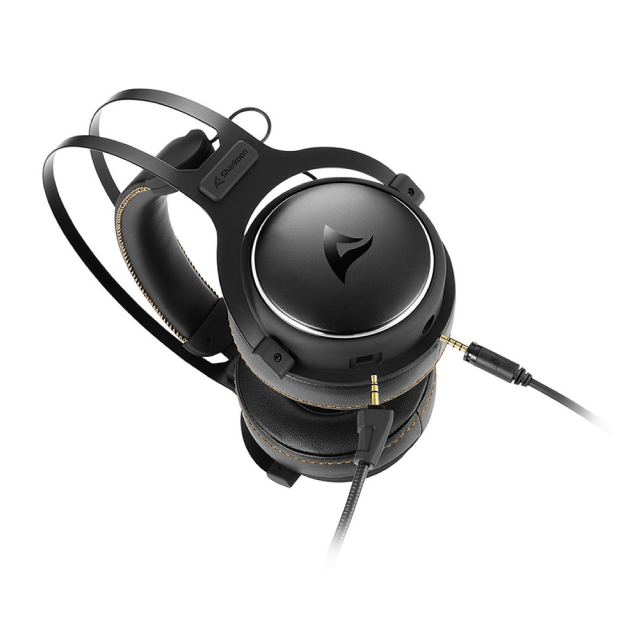 Diadema Alámbrica Sharkoon SKILLER SGH50 | Micrófono Omnidireccional | Hi-Res Audio | Jack 3.5 mm | PC / Nintendo Switch / Móvil / PS4 / PS5 / Xbox Series S/X | Negro | H-SGH50