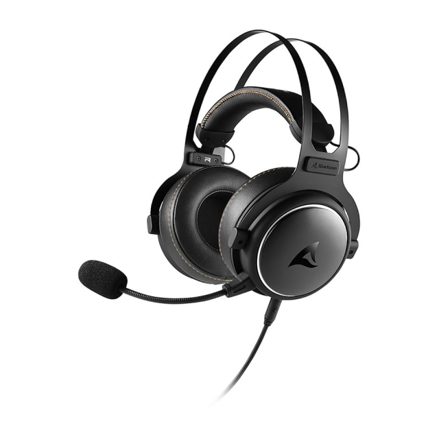 Diadema Alámbrica Sharkoon SKILLER SGH50 | Micrófono Omnidireccional | Hi-Res Audio | Jack 3.5 mm | PC / Nintendo Switch / Móvil / PS4 / PS5 / Xbox Series S/X | Negro | H-SGH50