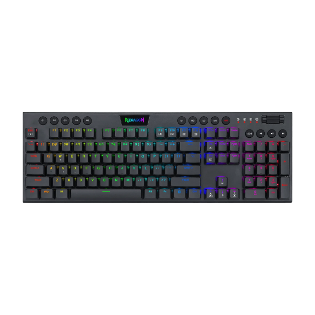 Teclado alámbrico Mecánico Redragon Horus K619 | Full Size / 104  Teclas | Switches Redragon Red | Hot Swap | Español | K619-RGB-SP