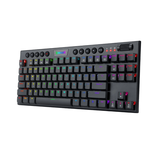 Teclado Alámbrico Mecánico Redragon Horus K622 | TKL / 87 Teclas | RGB | Switches Redragon Red | Color Negro | Español | K622-RGB SP-RED