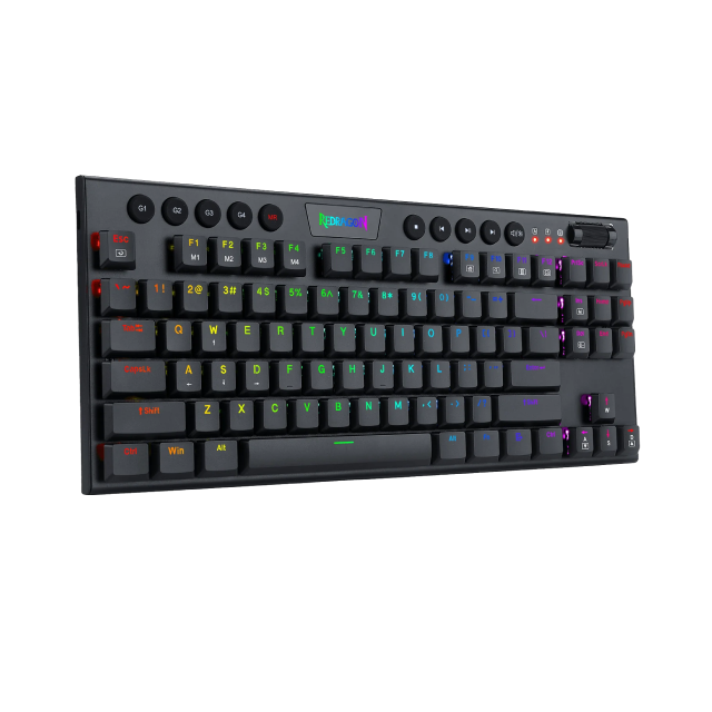 Teclado Alámbrico Mecánico Redragon Horus K622 | TKL / 87 Teclas | RGB | Switches Redragon Red | Color Negro | Español | K622-RGB SP-RED