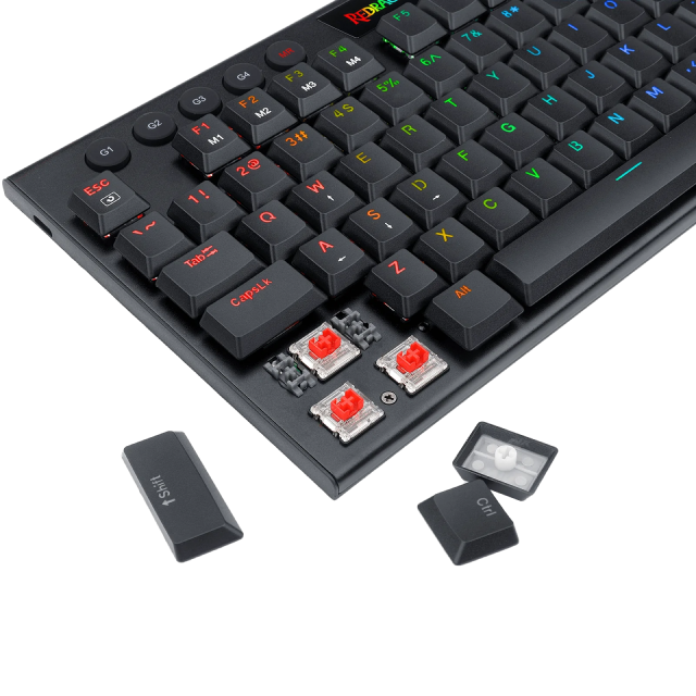 Teclado Alámbrico Mecánico Redragon Horus K622 | TKL / 87 Teclas | RGB | Switches Redragon Red | Color Negro | Español | K622-RGB SP-RED