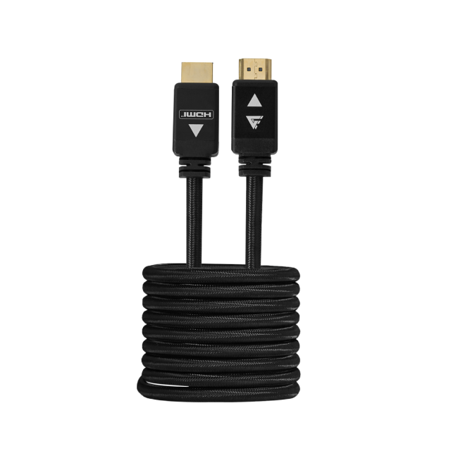 Cable HDMI Game Factor HTH400 | HDMI a HDMI | 8K | Transmisión de Alta Velocidad 48 Gbps | 2 m | Negro | HTH400