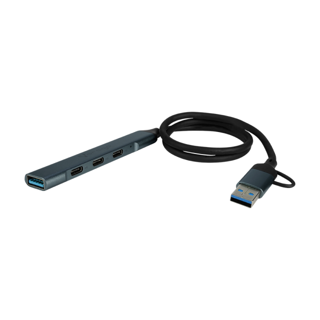 Concentrador de puertos USB Vorago HU-205 | Plug and play | USB 3.0 | USB C | HU-205