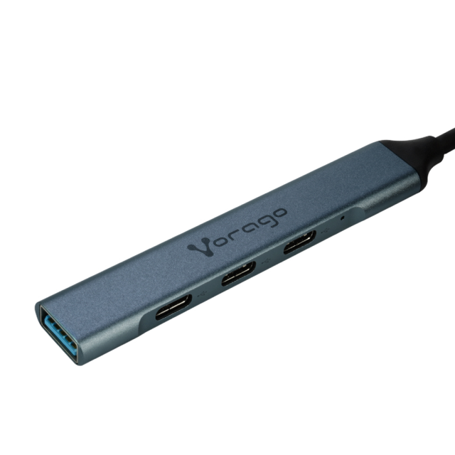 Concentrador de puertos USB Vorago HU-205 | Plug and play | USB 3.0 | USB C | HU-205