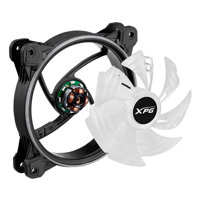 VENTILADOR ADATA XPG HURRICANE 120mm ARGB (CONEXION EN SERIE) /HURRICANE120ARGBPWM-BKCWW