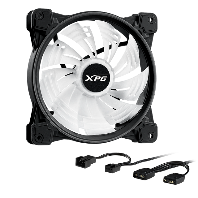 VENTILADOR ADATA XPG HURRICANE 140mm ARGB (CONEXION EN SERIE) / HURRICANE140ARGBPWM-BKCWW