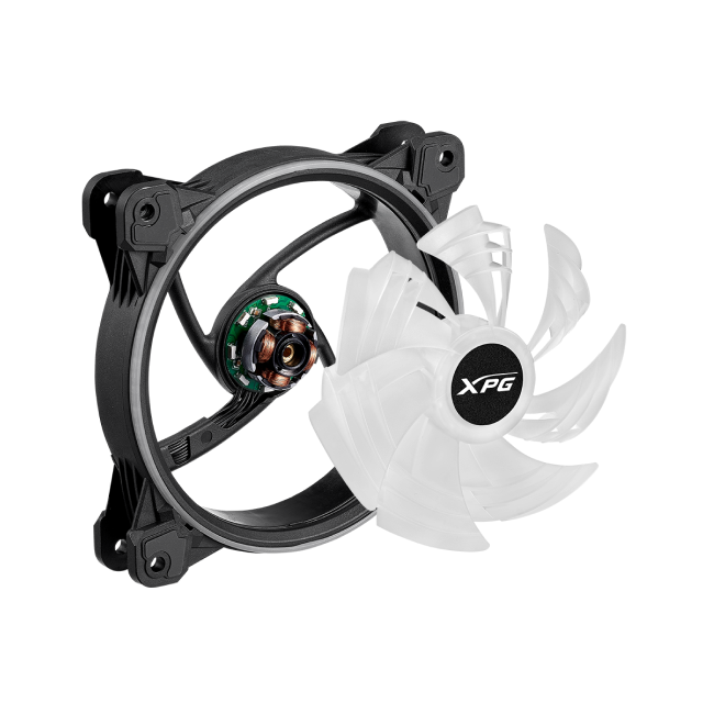 Ventilador Adata XPG Hurricane 120 ARGB PWM | 120mm | 600 ~ 2000 RPM | 18.17 dBA |  4-Pines | HURRICANE120ARGBPWM-BKCWW