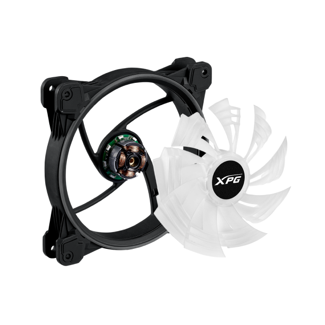 Ventilador Adata ARGB Hurricane 140 ARGB PWM | 140mm | 700 ~ 1,800 RPM | 28.1 dBA | 4-Pines | Color Negro | HURRICANE140ARGBPWM-BKCWW