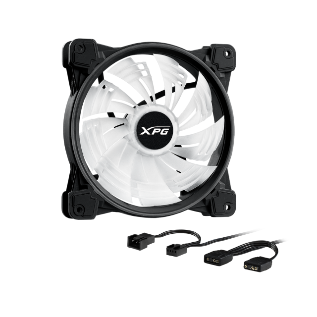 Ventilador Adata ARGB Hurricane 140 ARGB PWM | 140mm | 700 ~ 1,800 RPM | 28.1 dBA | 4-Pines | Color Negro | HURRICANE140ARGBPWM-BKCWW