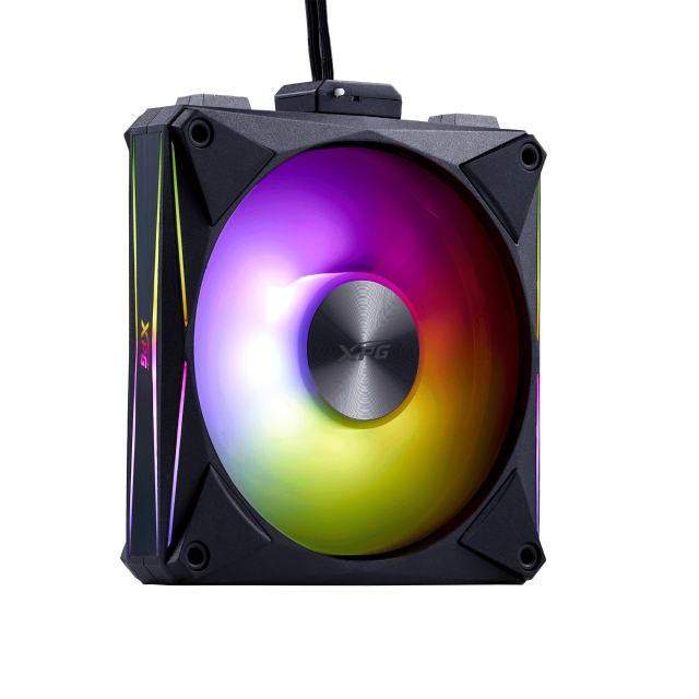 Kit de 4 Ventiladores ADATA XPG HURRICANE MAG 120 ARGB PWM | 120 mm | 300 a 2000 RPM | 23.36 dBA | 4 Pines | ARGB | Negro | HURRICANEMAG120ARGBPWM4C-BKCWW