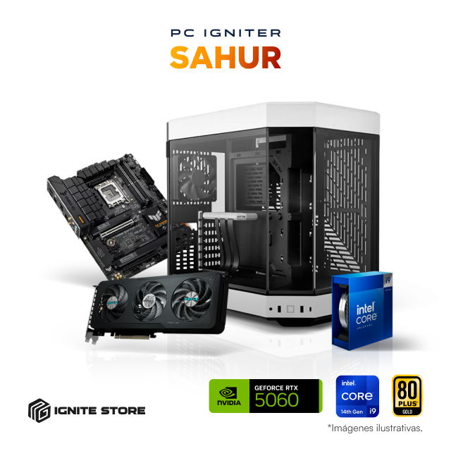 PC Igniter Sahur | Intel Core i9 14900K | RTX 5060 8GB | 32GB de RAM | SSD 1TB