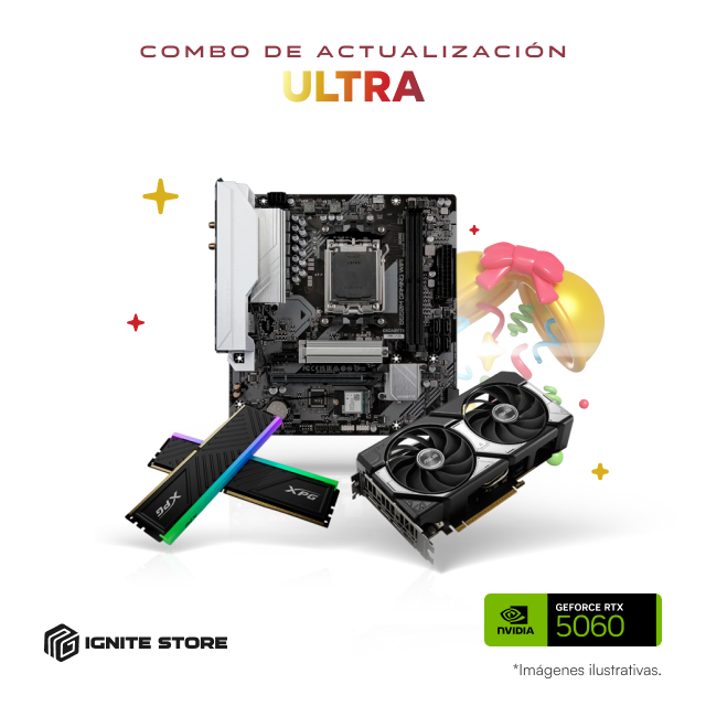 Combo de Actualización Ultra | GPU RTX 5060 de 8GB | Tarjeta Madre MSI B650M GAMING WIFI | 32GB de RAM