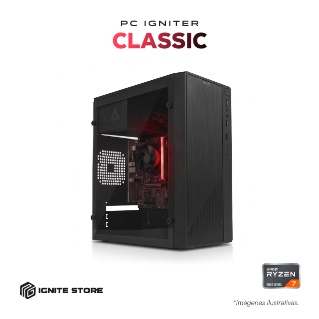 PC Igniter Classic | AMD Ryzen 7 8700G | 32GB RAM DDR5 | SSD 1TB + Adaptador Wi-Fi de Regalo
