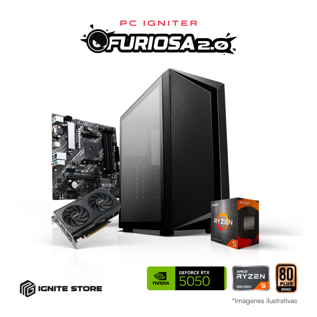 PC Igniter Furiosa 2.0 | R5 5500 | RTX 5050 8GB | 16GB de RAM | SSD 1TB