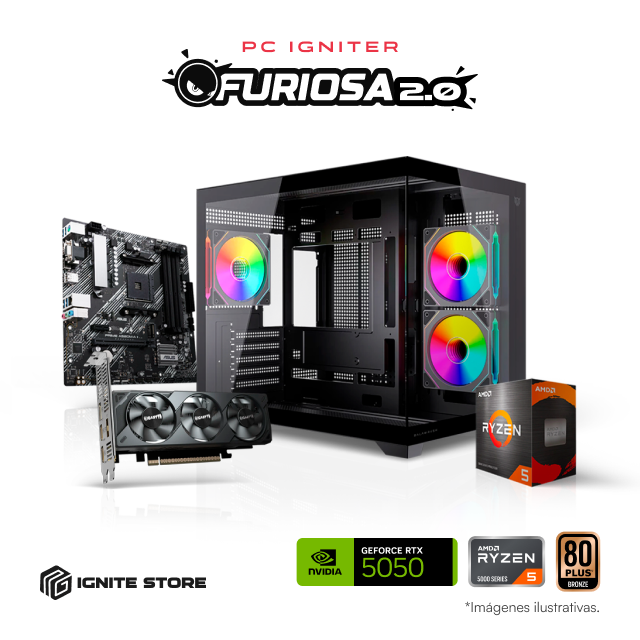 PC Igniter Furiosa 2.0 | R5 5500 | RTX 5050 8GB | 16GB de RAM | SSD 1TB