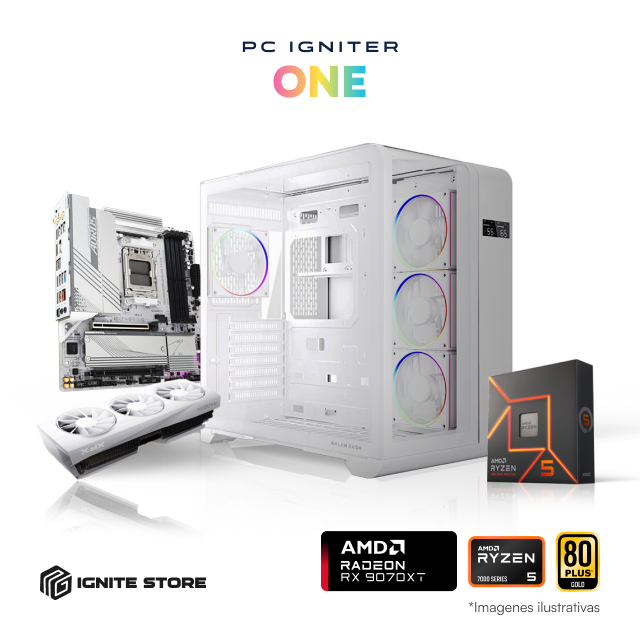 PC Igniter One | R5 7600X | RX 9070 XT 16GB | 32GB de RAM | SSD 1TB