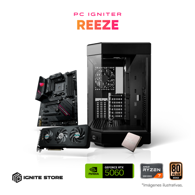 PC Igniter Reeze | R7 5700X | RTX 5060 8GB | 32GB de RAM | SSD 1TB