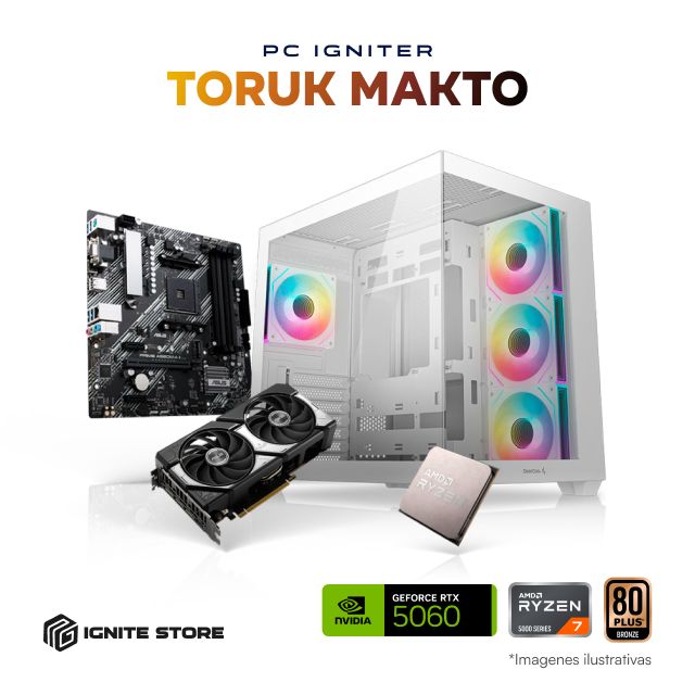 PC Igniter Toruk Makto | R7 5700X | RTX 5060 8GB | 16GB de RAM | SSD 1TB