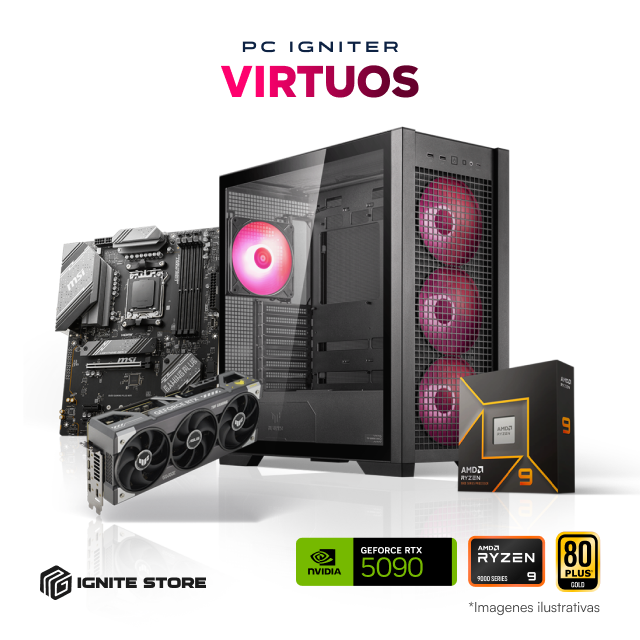 PC Igniter Virtuos | R9 9900X | RTX 5090 32GB | 64GB de RAM | SSD 1TB