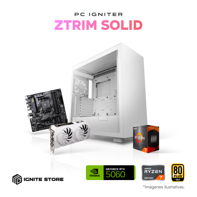 PC Igniter Ztrim Solid | R7 5700X | RTX 5060 8GB | 32GB de RAM | SSD 1TB