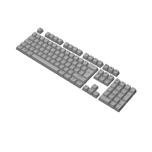 Keycaps VSG Stardust - Gris de Neutrones - 150 Piezas - VG-KC207-GRAY