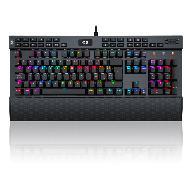 TECLADO ALAMBRICO MECANICO REDRAGON YAMA NEGRO RGB SWITCH MORADO (ESPAÑOL)(REPOSA MUÑECAS)(HOT SWAP) / K550RGB-1-SP