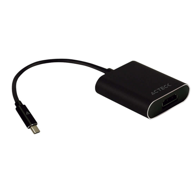 ADAPTADOR ACTECK HDMI-USB TIPO C 150MM 10.2 GBPS NEGRO AT200 AC-923040