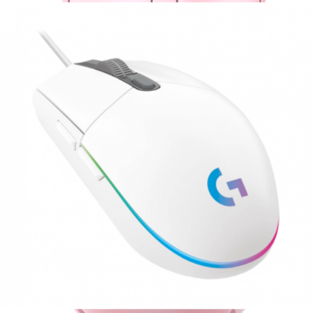 MOUSE LOGITECH G203 WHITE LIGHTSYNC SENSOR OPTICO 8000 DPI 910-005794