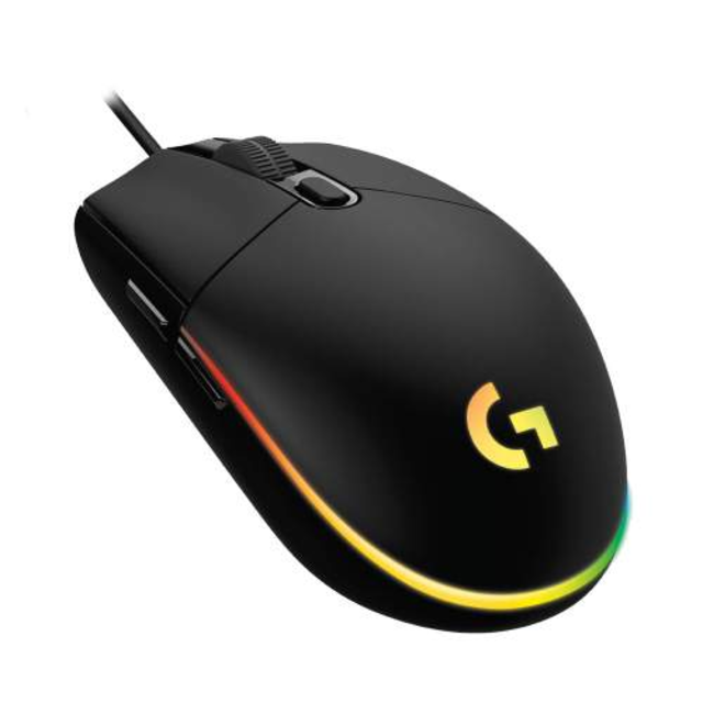 MOUSE LOGITECH G203 LIGHTSYNC BLACK OPTICO USB 8000DPI LED RGB 910-005793