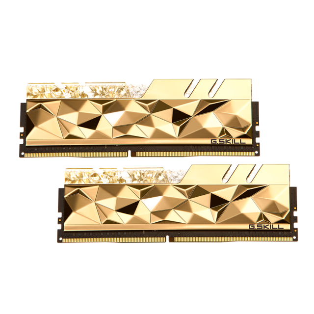 MEMORIA RAM DDR4 16GB (2X8GB) 4800MT/s GSKILL TRIDENTZ ROYAL ELITE GOLD RGB / F4-4800C19D-16GTEGC