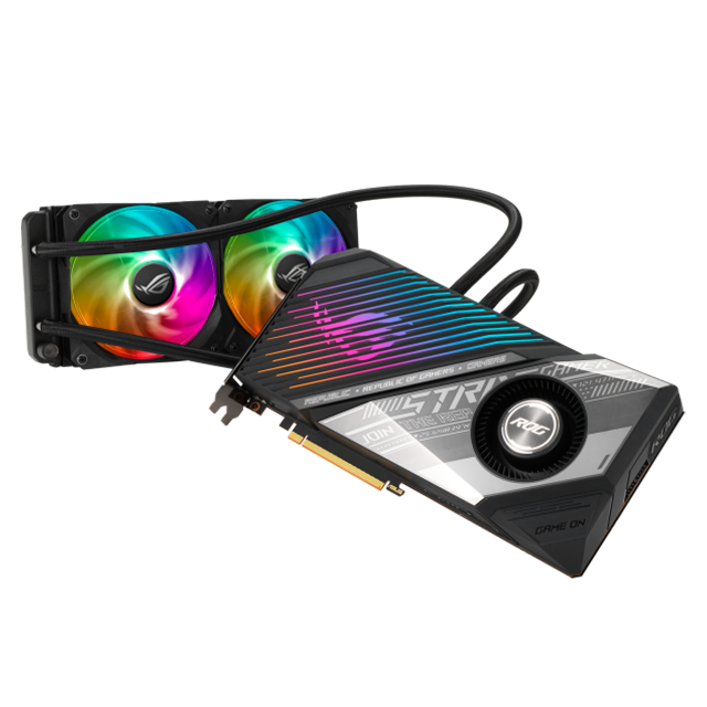 TARJETA DE VIDEO AMD ASUS ROG STRIX LC RADEON RX 6900 XT 16GB GDDR6 AIO 240MM AURA SYNC - ROG-STRIX-LC-RX6900XT-O16G-GAMING