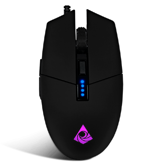 MOUSE GAMER MUNFROST TRITON BLACK MATE ARGB USB SENSOR PIXART 3360 12000DPI