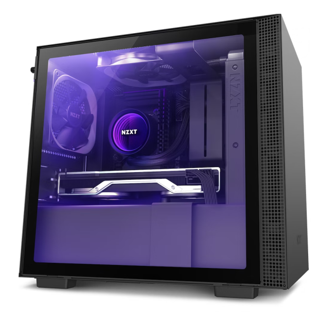 Gabinete gamer NZXT H210i | Black | MITX | Cristal templado | CA-H210I-B1