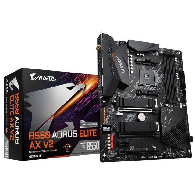 TARJETA MADRE GIGABYTE B550 AORUS ELITE AX V2 ATX (WIFI+BLUETOOTH) / B550 AORUS ELITE AX V2