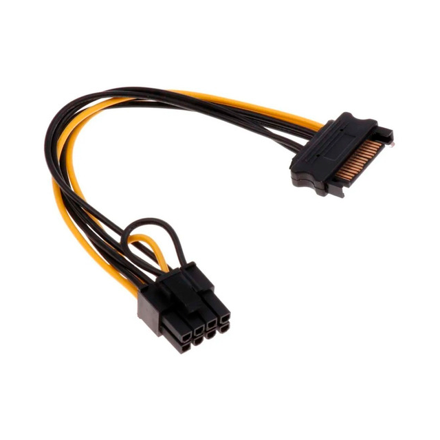 CABLE DE ENERGIA SATA A PCI-E DE 8 PINES PARA TARJETA DE VIDEO - SATA-PCIE-8PIN